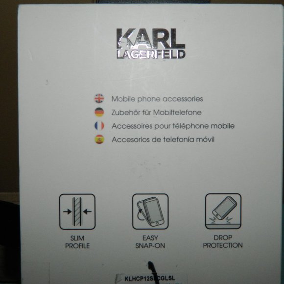 5/$25 Karl Lagerfeld Iphone 12 Liquid Glitter Case - Picture 3 of 3